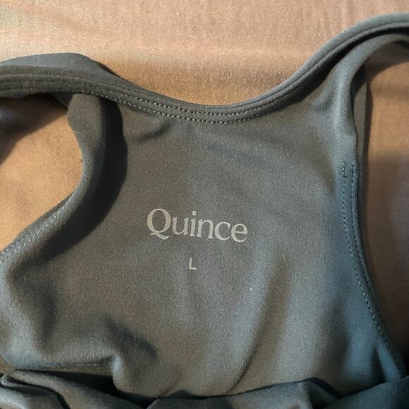 Quince Ultra-Form High-Neck Cropped Tank – Forest Green – Size L - Picture 5 of 8